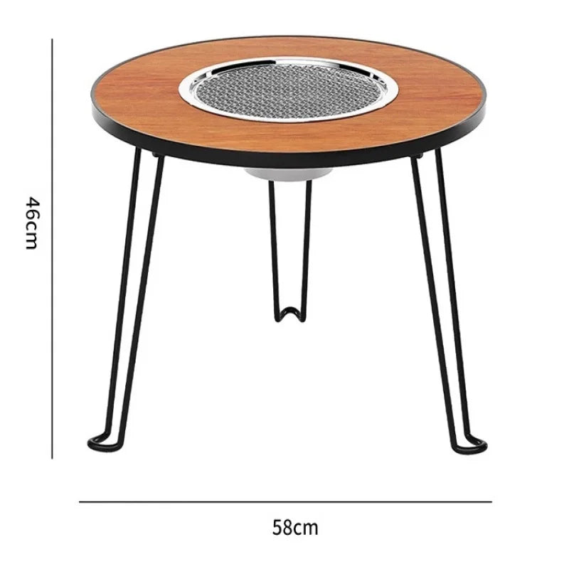 Multifunctional Outdoor Camping Table Folding Barbecue Table Courtyard Stove Barbecue Table Camping Barbecue Table Tea Table