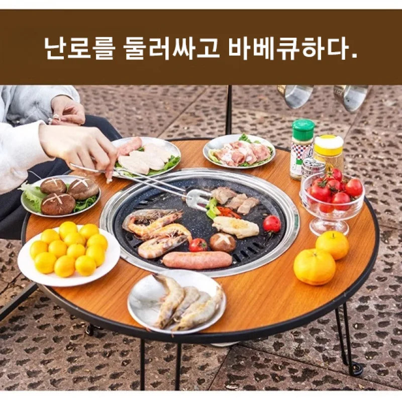 Multifunctional Outdoor Camping Table Folding Barbecue Table Courtyard Stove Barbecue Table Camping Barbecue Table Tea Table