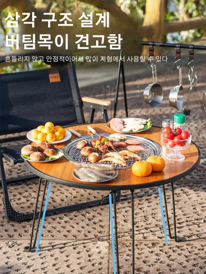 Multifunctional Outdoor Camping Table Folding Barbecue Table Courtyard Stove Barbecue Table Camping Barbecue Table Tea Table